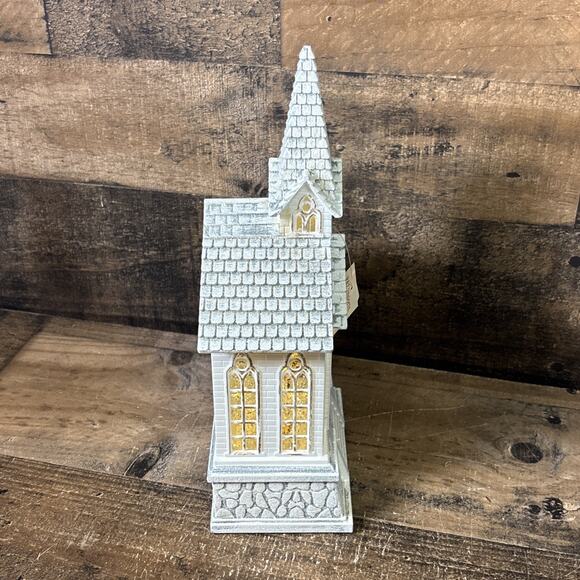 Raz Imports Holiday Water Lanterns Lighted Water Church Snowglobe Silent Night - Picture 6 of 9